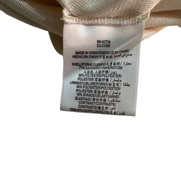 Max Azria Women Cream Lace Wing Mini Dress Gown Sz XS Elastic Stretch Waist NWT - Picture 12 of 15